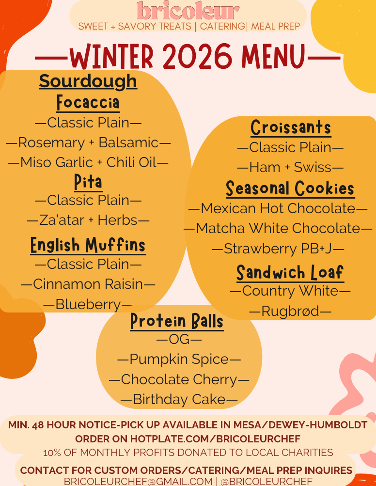 Winter 2026 Menu